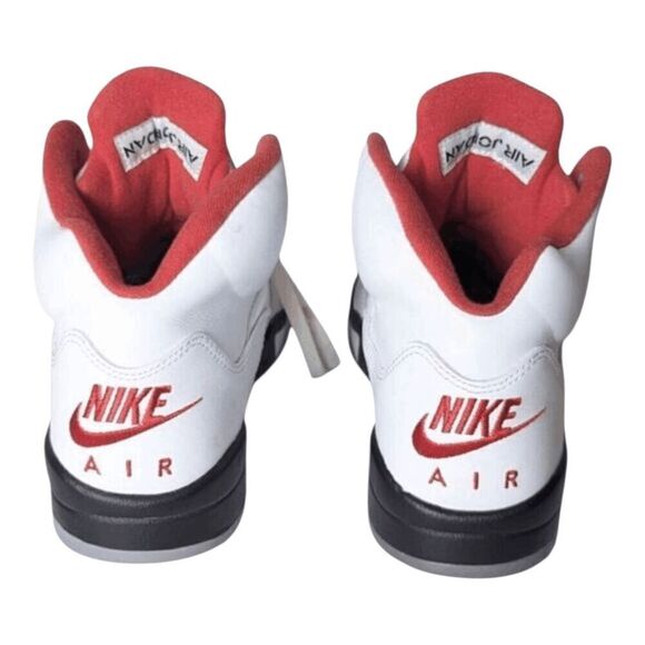 NIKE Air Jordan 5 Retro \'Fire Red Silver Tongue\' Sneakers Size 8 main image 5